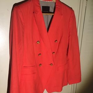 Coral Linen Slay-like-Villanelle blazer